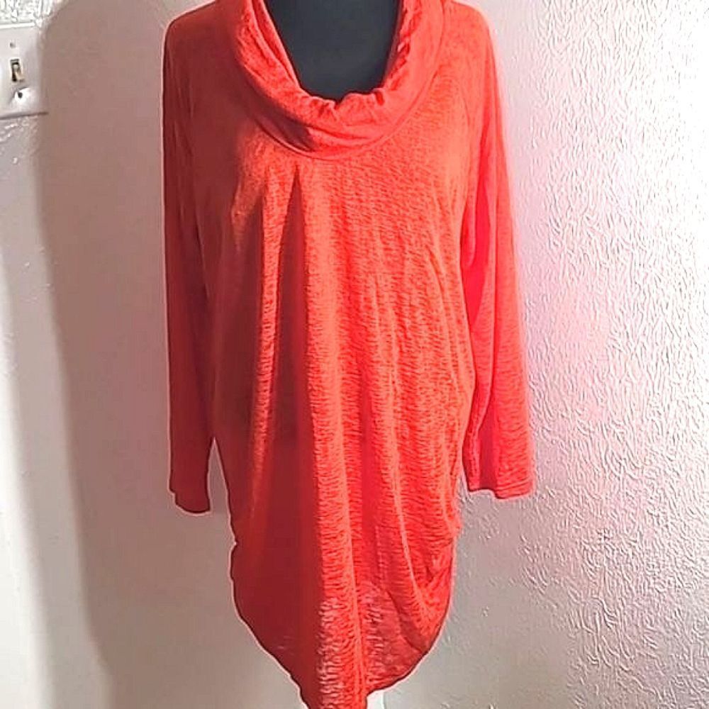 Agnes & Dora Raglan Orangey Cowl Neck Dress, Size XXL, NWOT